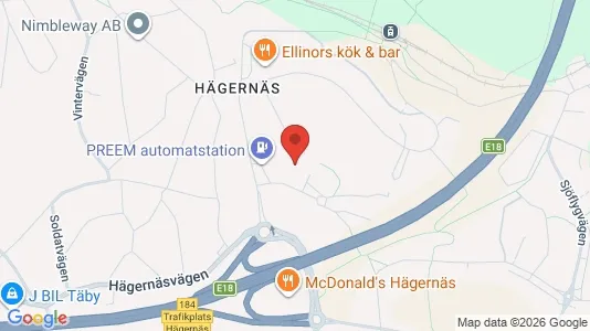 Lägenheter till salu i Täby - kort over placeringen