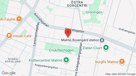 Lägenheter till salu i Malmö Centrum - kort over placeringen