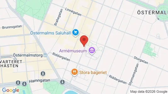 Lägenheter till salu i Östermalm - kort over placeringen