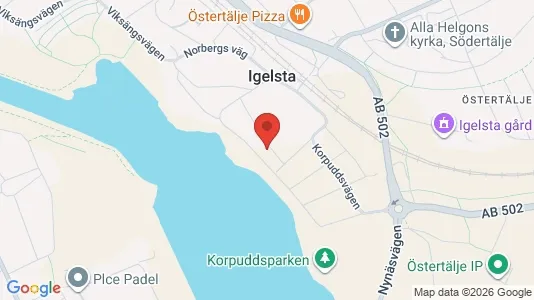 Lägenheter till salu i Södertälje - kort over placeringen