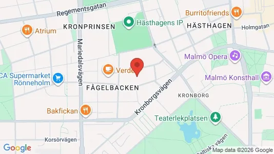 Lägenheter till salu i Malmö Centrum - kort over placeringen