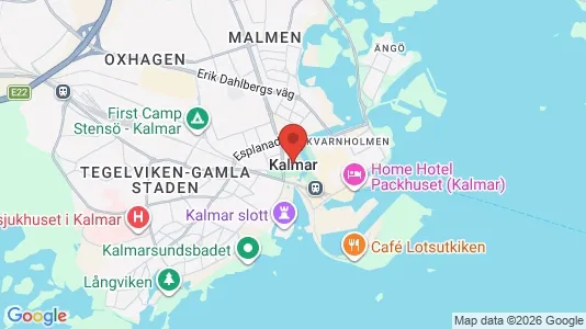 Hus till salu i Kalmar - kort over placeringen