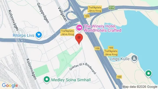 Lägenheter till salu i Solna - kort over placeringen
