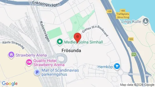 Lägenheter till salu i Solna - kort over placeringen
