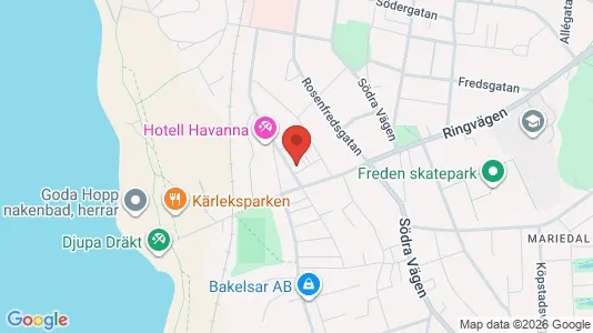 Lägenheter till salu i Varberg - kort over placeringen