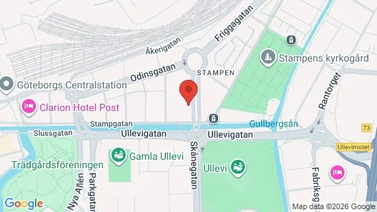 Lägenheter till salu i Göteborg Centrum - kort over placeringen