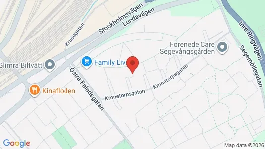 Lägenheter till salu i Kirseberg - kort over placeringen