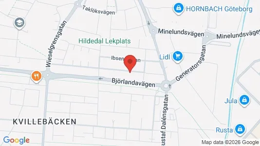 Lägenheter till salu i Lundby - kort over placeringen