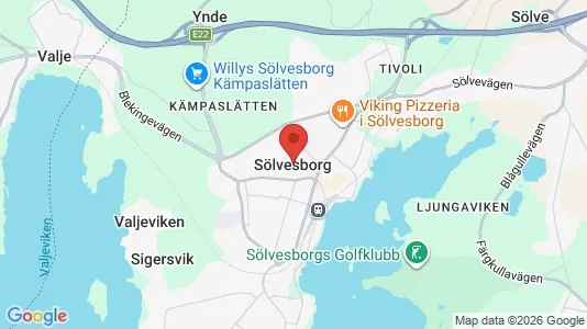 Hus till salu i Sölvesborg - kort over placeringen