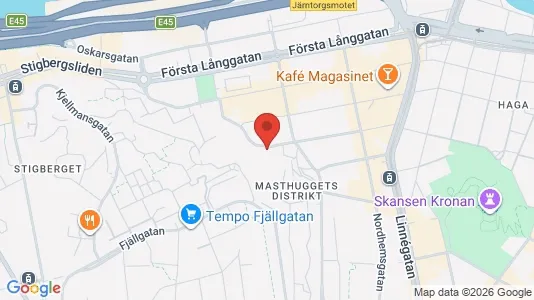 Lägenheter till salu i Göteborg Centrum - kort over placeringen