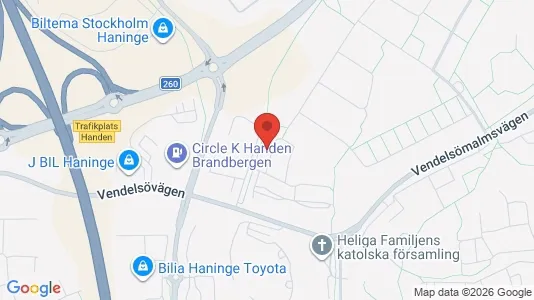 Lägenheter till salu i Haninge - kort over placeringen