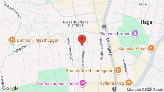 Lägenheter till salu i Göteborg Centrum - kort over placeringen