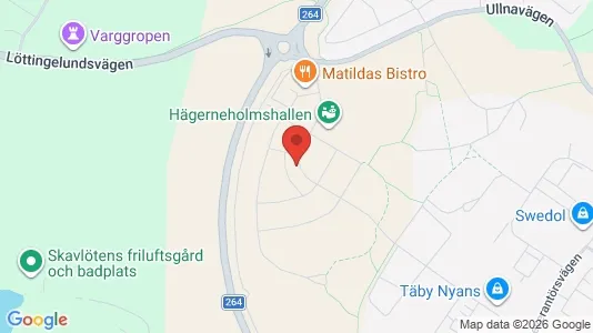 Lägenheter till salu i Täby - kort over placeringen
