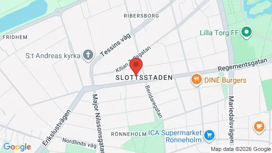 Lägenheter till salu i Malmö Centrum - kort over placeringen