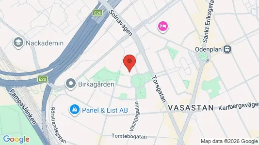 Lägenheter till salu i Vasastan - kort over placeringen