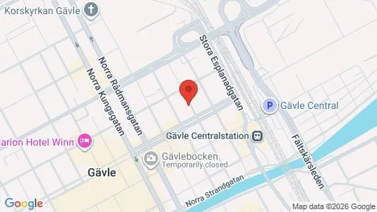 Lägenheter till salu i Gävle - kort over placeringen