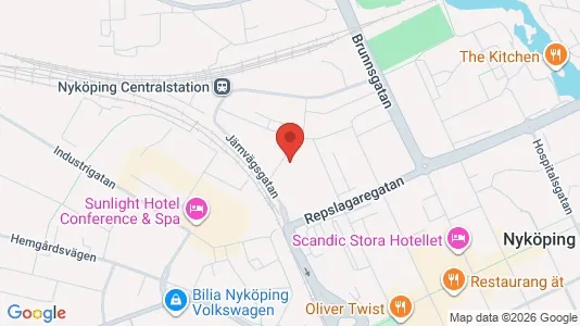 Lägenheter till salu i Nyköping - kort over placeringen
