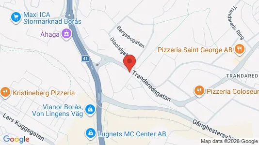 Lägenheter till salu i Borås - kort over placeringen