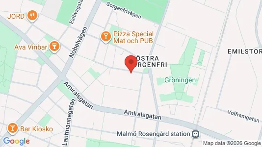 Lägenheter till salu i Malmö Centrum - kort over placeringen