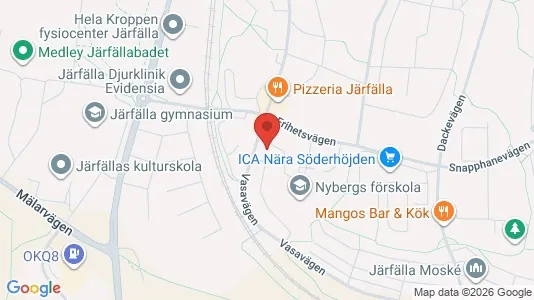 Lägenheter till salu i Järfälla - kort over placeringen