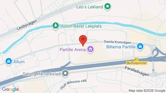 Lägenheter till salu i Partille - kort over placeringen