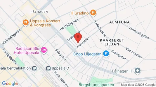 Lägenheter till salu i Uppsala - kort over placeringen