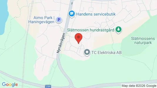 Lägenheter till salu i Haninge - kort over placeringen