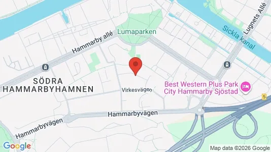 Lägenheter till salu i Hammarbyhamnen - kort over placeringen