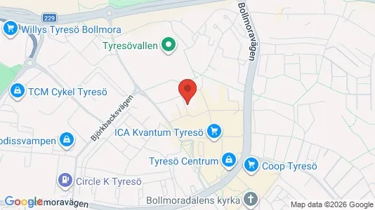 Lägenheter till salu i Tyresö - kort over placeringen