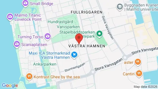 Lägenheter till salu i Malmö Centrum - kort over placeringen