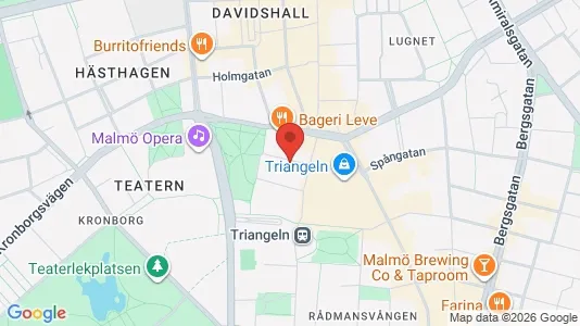 Lägenheter till salu i Malmö Centrum - kort over placeringen