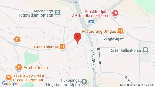 Lägenheter till salu i Nyköping - kort over placeringen