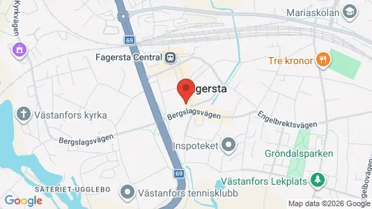 Lägenheter att hyra i Fagersta - kort over placeringen