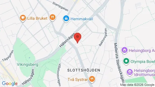 Lägenheter till salu i Helsingborg - kort over placeringen