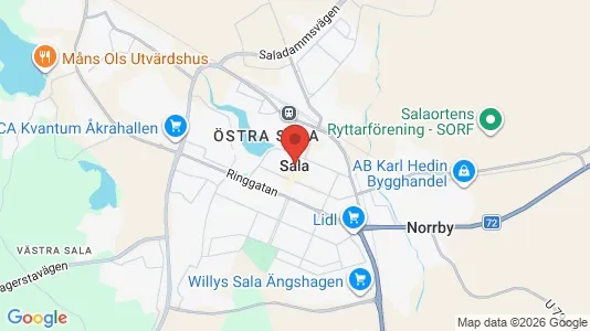Hus till salu i Sala - Bild från Google Street View