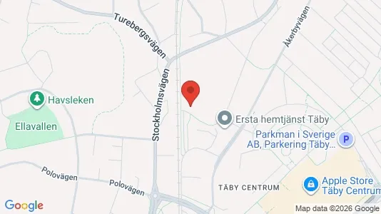 Lägenheter att hyra i Täby - kort over placeringen