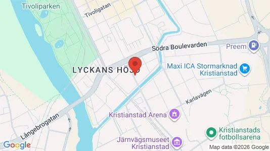 Lägenheter att hyra i Kristianstad - kort over placeringen