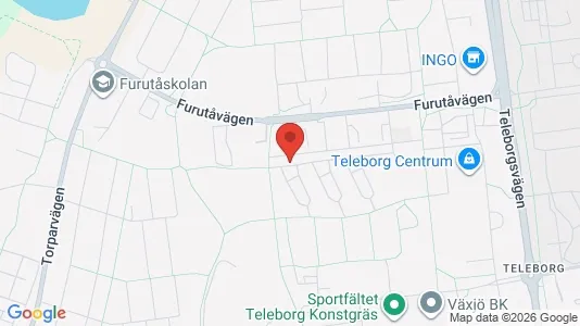 Lägenheter att hyra i Växjö - kort over placeringen