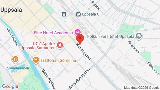 Lägenheter till salu i Uppsala - kort over placeringen