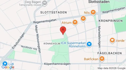 Lägenheter till salu i Malmö Centrum - kort over placeringen