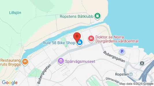 Bostadsrätter till salu i Gärdet/Djurgården - kort over placeringen