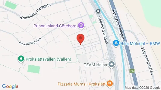 Lägenheter att hyra i Mölndal - kort over placeringen
