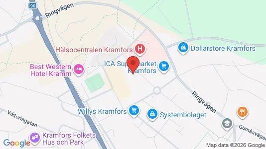 Lägenheter att hyra i Kramfors - kort over placeringen