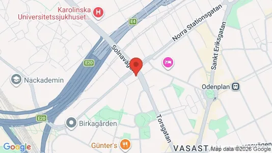 Lägenheter till salu i Vasastan - kort over placeringen