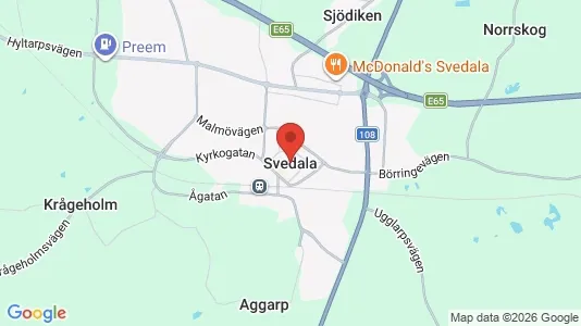Radhus till salu i Svedala - Bild från Google Street View