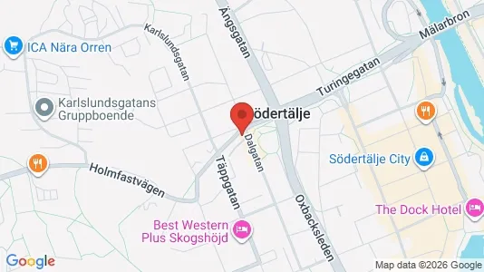 Lägenheter att hyra i Södertälje - kort over placeringen