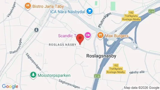 Lägenheter till salu i Täby - kort over placeringen