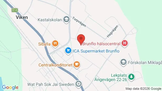 Lägenheter till salu i Östersund - kort over placeringen