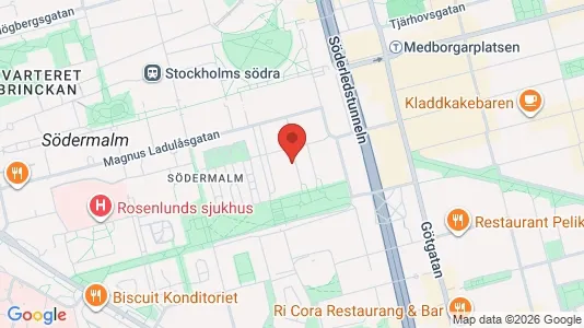 Lägenheter till salu i Södermalm - kort over placeringen