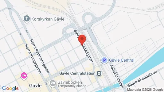 Lägenheter till salu i Gävle - kort over placeringen